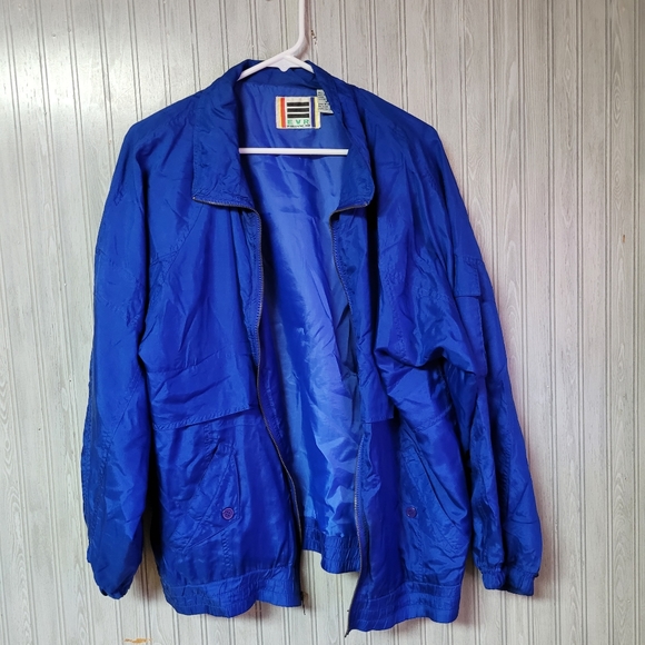 EVR Other - Vintage EVR Royal Blue Silk Bomber Jacket Size M